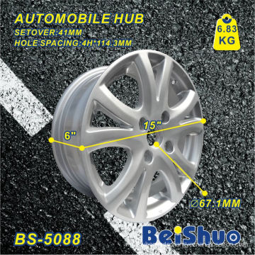 Auto Wheel Hub Rim with Silver Surface